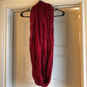 Express red sparkle infinity scarf